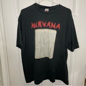 Vintage Nirvana 2003 Double Face Ghost Notebook Tour 100% Cotton Shirt XL